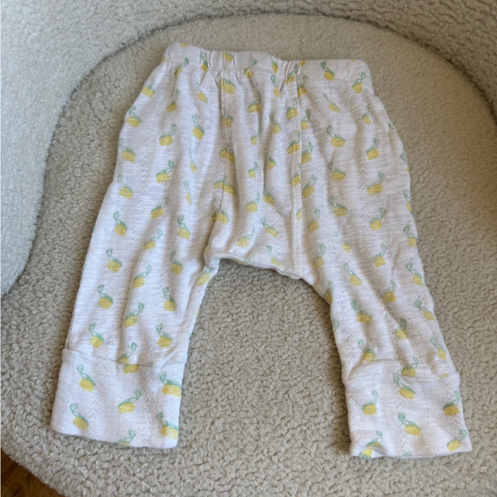 Kate Quinn White Baby Pants with Lemon Print | 6-12M - Picture 3 of 4